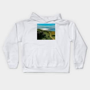 Nova Scotia beach path Kids Hoodie